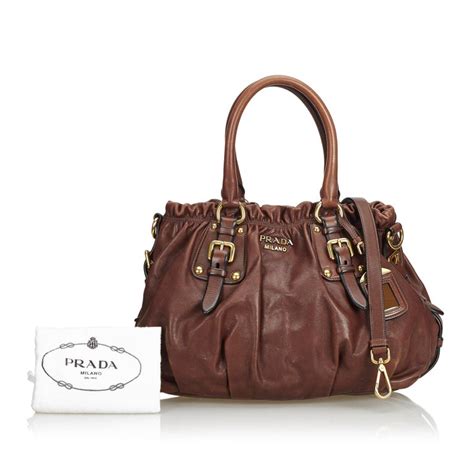 brown prada bag|prada bags brown leather.